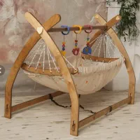 گهواره مدل سرخ پوستی با چوب راش