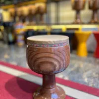 تنبک شیرانی دو مهر دهنه بزرگ (کارکرده)