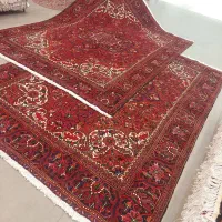 فرش دستباف (بساک) جفت ۶ متری  شربیان نقشه هریس