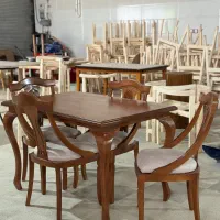 میز و صندلی نهار خوری با چوب راش