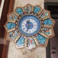 ساعت مینا کاری ویک عددکلدان فیروزهای
