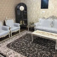 مبل سلطنتی ۷ نفره چوب راش اصل ۳ عدد عسلی ومیزوسط