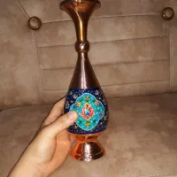 گلدان مس و پرداز 30 سانتی