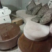 مبل کاناپه چنس پارچه ترک ۷ نفره..