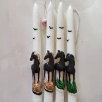 شمع قلمی اسب ۲۰ سانتی رنگی