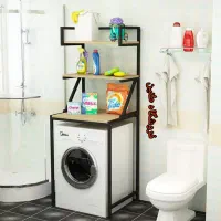 شلف ماشین لباسشویی شلف طبقه کد۶۷۶۷ شلف چوبی