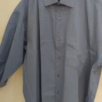 پیراهن مردانه ۴ خونه ریز آبی سرمه بی کد ۱۸