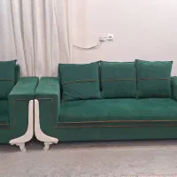 مبل هفت نفره به همراه سه عسلی و گل میز
