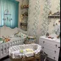 سرویس چوب کامل نوزاد تمام MDF روکش آکبند