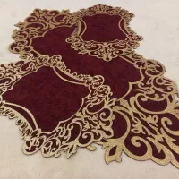 رومیزی شیک وزیبا((مخمل و چرم))