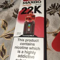 پاد ۲۲هزار پاف maxgo pro22 طعم رازبری ترش شیرین