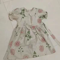 پیراهن دخترانه لنین قد 70 نو و تیشرت نو