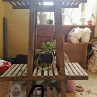 پایه گلدان چوبی