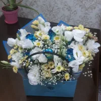 دسته گل روز ابی