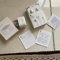 شارژر ۲۰ وات ایفون وهندزفری اصلی