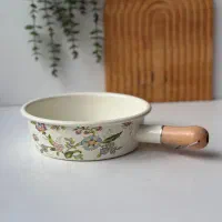تابه لعابی گلبهاری دسته بامبو