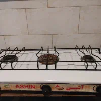 اجاق گاز رومیزی ۳ شعله آذین تمیز و سالم