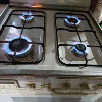 اجاق گاز 4 شعله تمام فر مارک تکنو گاز همه چی سالم
