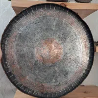 مجمعه مسی قاجاری ، کاسه کهنه گلدان برنجی