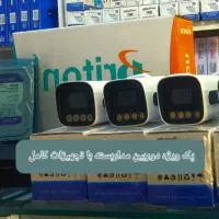 ۴ عدد دوربین مداربسته+دی وی آر ۴کانال برایتون+هارد