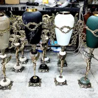 گلدان کنارسالنی برنز