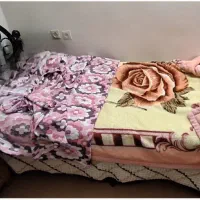 تخت فلزی یک نفره به همراه تشک