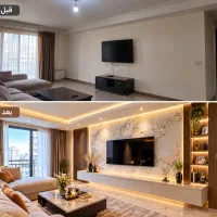 بازسازی لوکس و مدرن،طراحی تا اجرای کامل