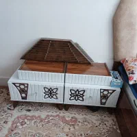 .     تخت خواب با پا تختی  و جا کفشی