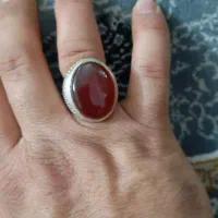 انگشتر عقیق یمنی خوش رنگ و سنگین