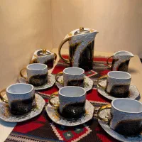 ست قهوه خوری آبکاری