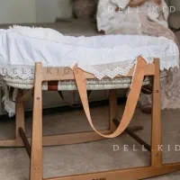 گهواره ی چوبی نوزاد برند دل کیدز مدل لوکس