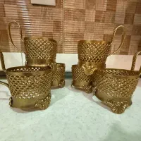 انگاره برنجی گیره لیوان ظروف قدیمی