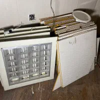 قاب  لامپ مهتابی استیل بزرگ ۴ تا مهتابی میخوره