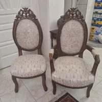 فروش سرویس  مبل و میزاستیل 8 نفره با چوب گردو