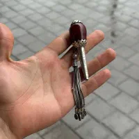 لبگیر کهربا المانی کهنه با رکاب نقره دست ساز