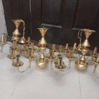 سه تا لوستر برنجی هشت لامپه