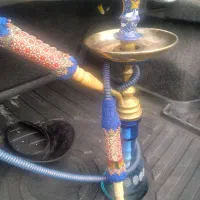 قلیان تنه برنجی کام دهی میزان با شلنگ عباسی اصل
