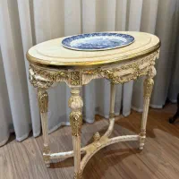 میز منبت بیضی