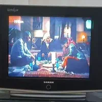 تلویزیون ۲۱ اینچ صفحه تخت صنام جدید با میز