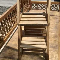 صندلی نردبانشو چوبی ومیز تاشو