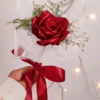 گل رز روبانی هدیه روز معلم
