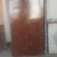 درب چوبی ۲ عدد با چارچوب فلزی