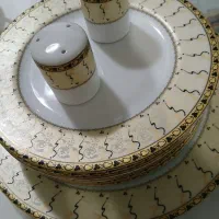 سرویس ۶ نفره چینی قدیمی خیارخوری پذیرایی نمکدان