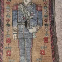 تابلو فرش عتیقه احمد شاه قاجار