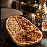 ظروف چوبی روستیک دست‌ساز