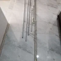 چوب پرده فلزی نخی کششی ریلی