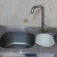 فروش سینک استیل البرز و شیر اهرمی در حد نو، سالم