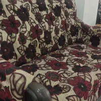مبل 7نفره با چوب نراد و میز وسط