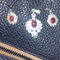 نیم ست نقره باعقیق اصل