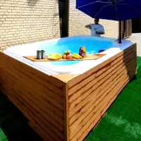 جکوزی ۱۰ نفره پیش ساخته استخری کابین دوش سونا خشک